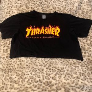Thrasher crop top!! No flaws! Has worn multiple